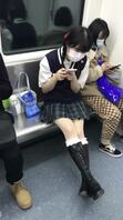 地铁抄底肉丝jk
