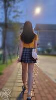 大学学妹的条纹内衣和透明内内0