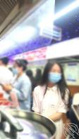原创CD：抄底买午饭的白连衣裙大学生1