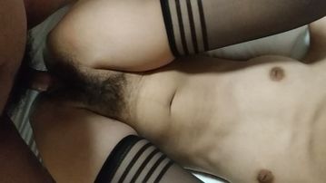 黑丝中出