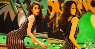 &ldquo;火辣小姐姐&rdquo;翘臀玉腿跨上撞球檯，&ldquo;销魂美体&rdquo;让粉丝想一杆进洞