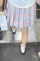 粉色jk短裙美女0