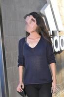 穿透视紧身裤出去调教溜一圈裤子湿透了，0