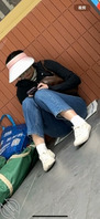 牛仔裤清纯女大
