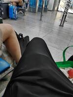 格子裙少妇打底裤2