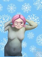 今天隔着睡衣摸了摸继女的奶子真是太爽了，一掌握起来正好1