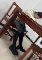 给图书馆认真学习的御姐杯子打胶0