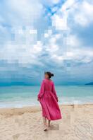 周末陪妈妈去海边走走，拍了几张照片0