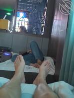 温泉休息室偶遇母女二人