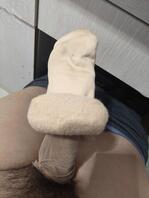 丈母娘的骚丝，套上同事媳妇儿的棉袜，做个飞机杯